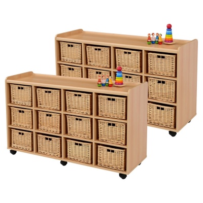 12 Deep Wicker Flexi Storage Unit (Pack of 2)