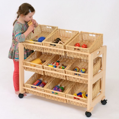 9 Shallow Basket Classroom Tidy