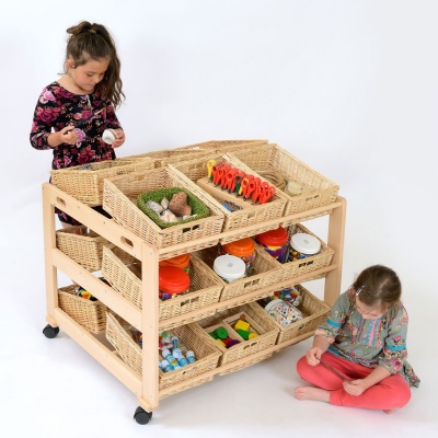 18 Shallow Basket Double Classroom Tidy