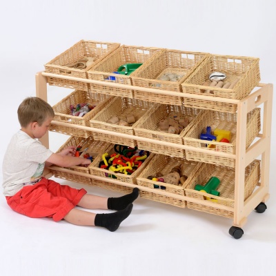 12 Shallow Basket Classroom Tidy