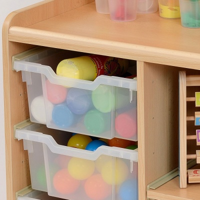 3 Deep Tray / Shelf Storage Unit + Cork Panel