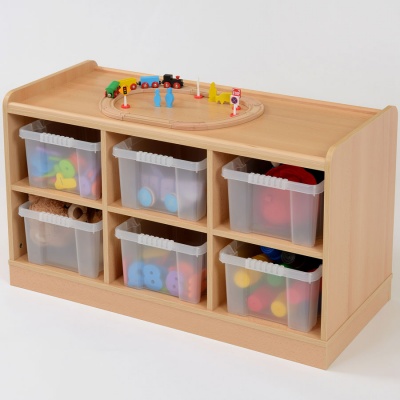 Flexi 6 Deep Clear Tray Static / Mobile Classroom Storage