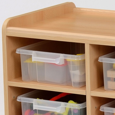 Flexi 8 Shallow & 6 Deep Clear Tray Classroom Storage