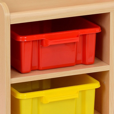 Flexi 4 Shallow & 3 Deep Coloured Tray Classroom Storage