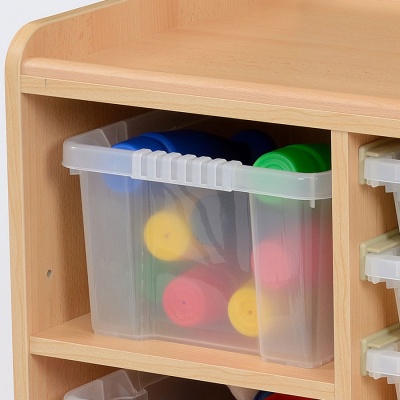 Flexi 8 Shallow & 3 Deep Clear Tray Classroom Storage