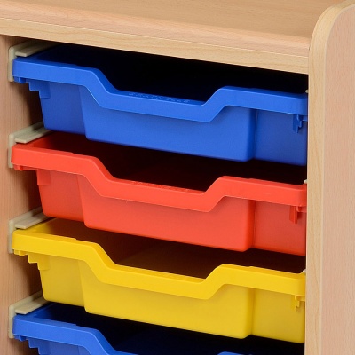 Flexi 8 Shallow & 3 Deep Coloured Tray Classroom Storage
