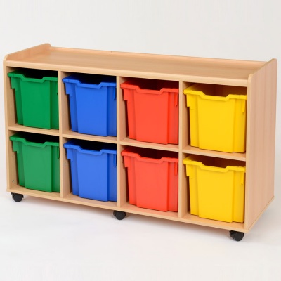 Flexi 8 Jumbo Coloured Tray Classroom Storage