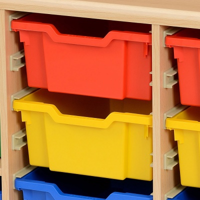 Flexi 8 Deep & 4 Jumbo Coloured Tray Classroom Storage