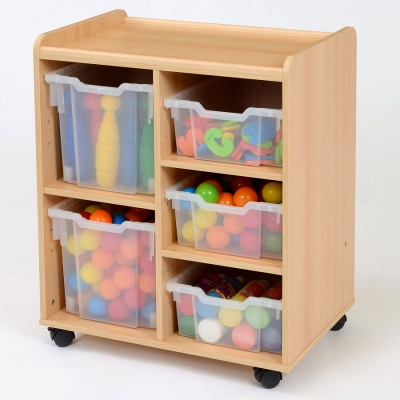Flexi 3 Deep & 2 Jumbo Clear Tray Classroom Storage