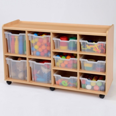 Flexi 6 Deep & 4 Jumbo Clear Tray Classroom Storage