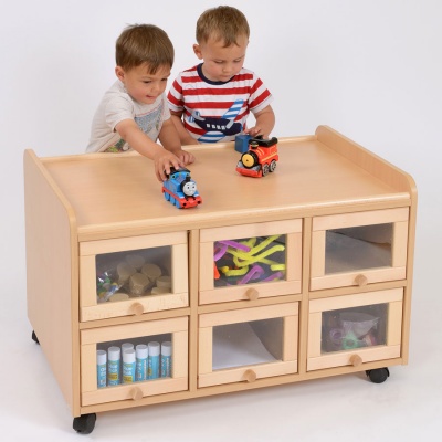 Double Sided Nursery Resource Unit + Doors On 1 Side