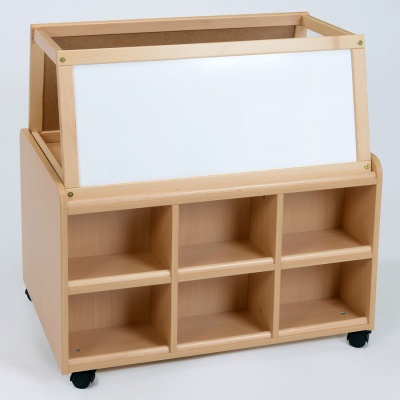 Double Sided Nursery Resource Unit + Doors, Easel & Baskets