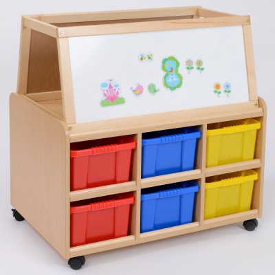 Double Sided Nursery Resource Unit + Easel & Deep Trays