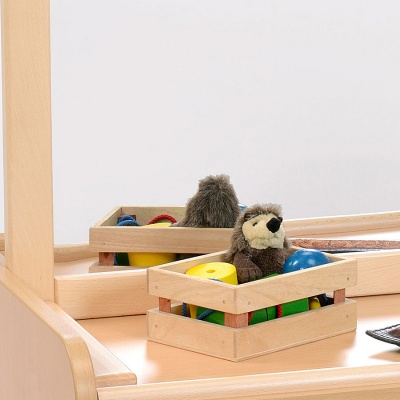 Double Sided Nursery Resource Unit + Mirror & Baskets