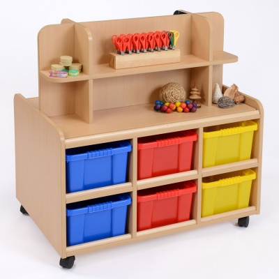 Double Sided Nursery Resource Unit + Mirror & Trays