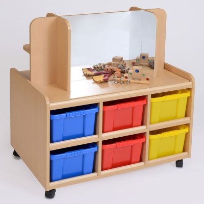 Double Sided Nursery Resource Unit + Mirror & Trays