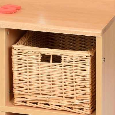 Room Scene - Basket Storage Room Divider + Cork Board