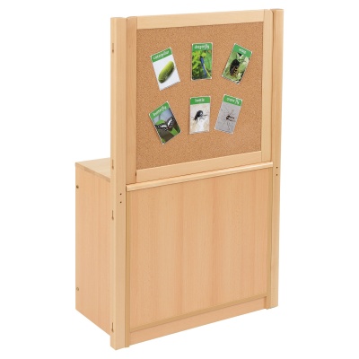Room Scene - 2 Bay A4 12 Shallow Tray Unit + Cork / Drywipe Divider