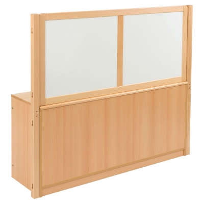 Room Scene - 4 Bay A4 24 Shallow Tray Unit + Cork / Drywipe Divider
