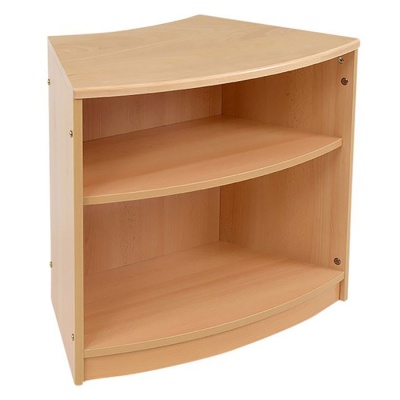 Room Scene -  Open Curved Bookcase / Shelf Unit