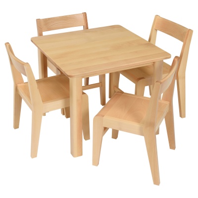 Children's Square Solid Wooden Table