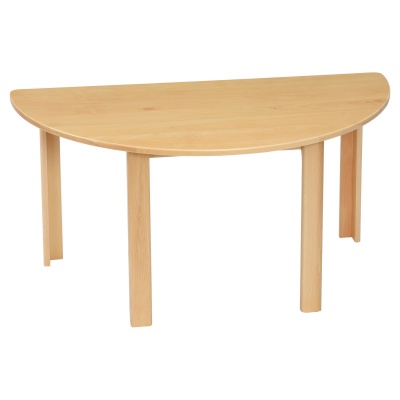 Children's Half-Round Solid Wooden Table