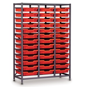 Mid-Height 3 Bay Science Storage - 39 Shallow Trays