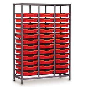 Mid-Height 3 Bay Science Storage - 36 Shallow Trays