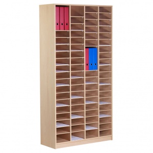 80 Compartment Wooden Pigeon Hole Store (2m)