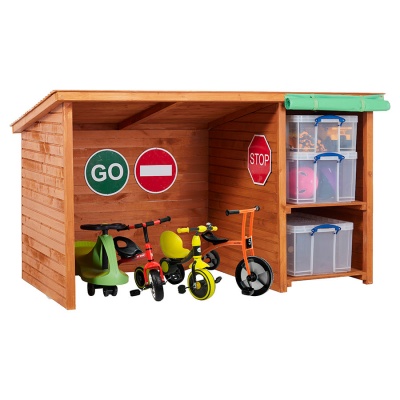 Wooden Bike Shed + Storage