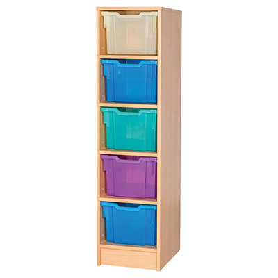 Classroom Single Column Tray Storage (5 Extra Deep Trays)