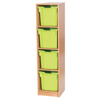 Classroom Single Column Tray Storage (4 Jumbo Trays)