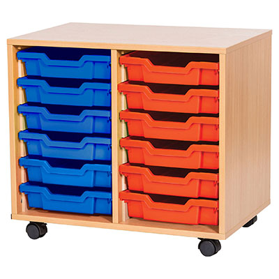 6 High Double Column Tray Storage (12 Shallow Trays)