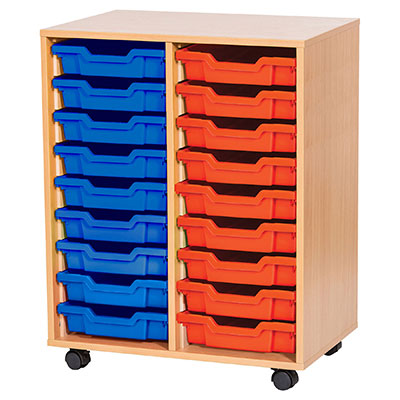 9 High Double Column Tray Storage (18 Shallow Trays)