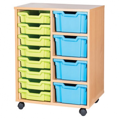 8 High Double Column Tray Storage (8 Shallow & 4 Deep)