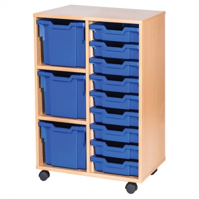 9 High Double Column Tray Storage (9 Shallow & 3 Jumbo Trays)