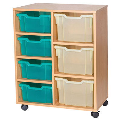 9 High Double Column Tray Storage (4 Deep & 3 Extra Deep)