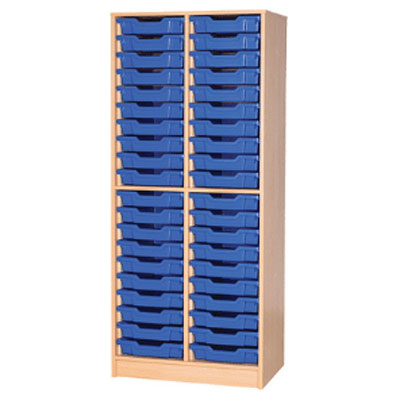 Classroom Double Column Tray Storage (40 Shallow Trays)