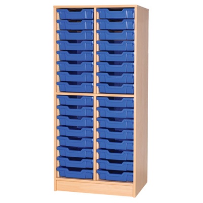 Classroom Double Column Tray Storage (32 Shallow Trays)