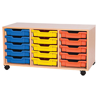 5 High Triple Column Tray Storage (15 Shallow Trays)