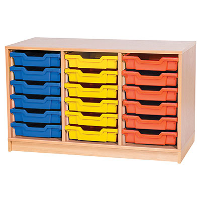 6 High Triple Column Tray Storage (18 Shallow Trays)