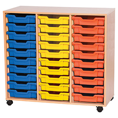 10 High Triple Column Tray Storage (30 Shallow Trays)