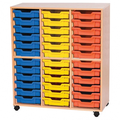 12 High Triple Column Tray Storage (36 Shallow Trays)