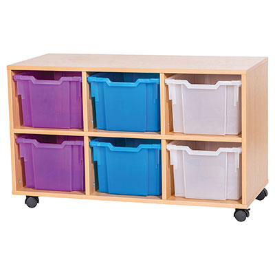 6 High Triple Column Tray Storage (6 Extra Deep Trays)