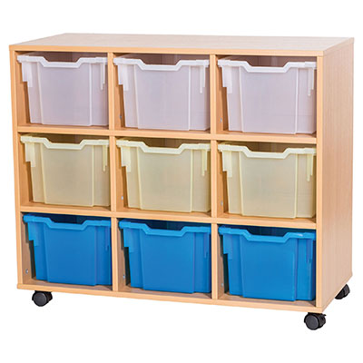 9 High Triple Column Tray Storage (9 Extra Deep Trays)