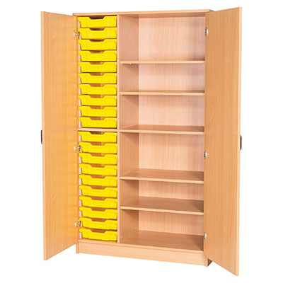 Classroom Triple Column Cupboard (20 Shallow Trays)