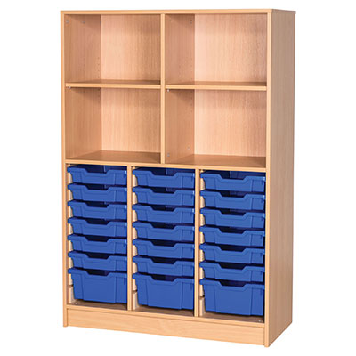 Classroom Triple Column Tray Storage (24 Shallow Trays)