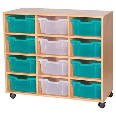 8 High Triple Column Tray Storage (12 Deep Trays)