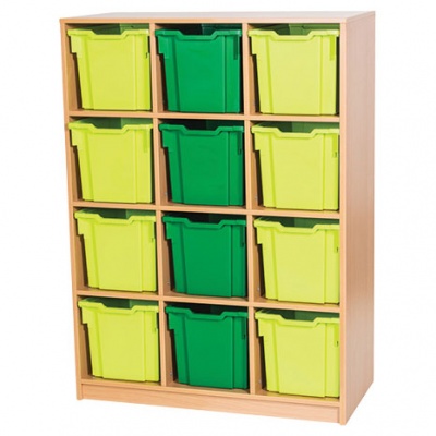 Classroom Triple Column Tray Storage (12 Jumbo Trays)