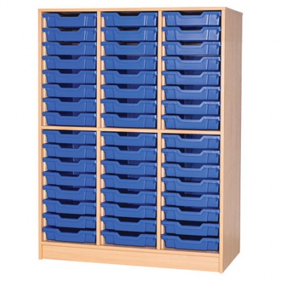 Classroom Triple Column Tray Storage (48 Shallow Trays)